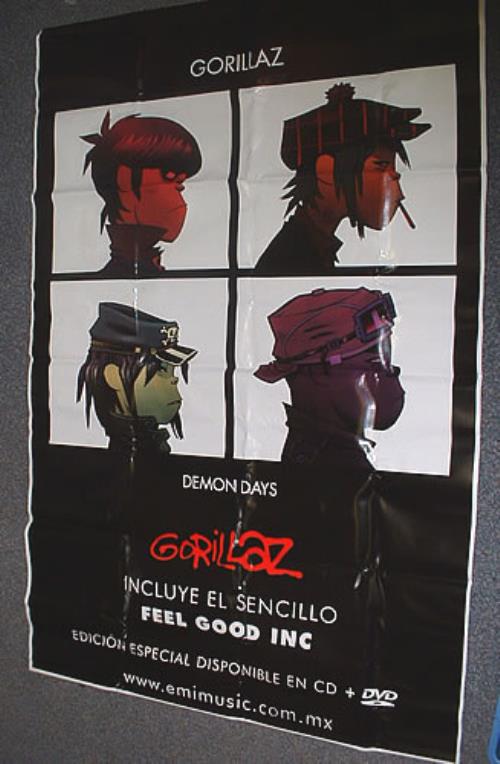 Gorillaz Demon Days Mexican Promo Display/Pos Material DISPLAY